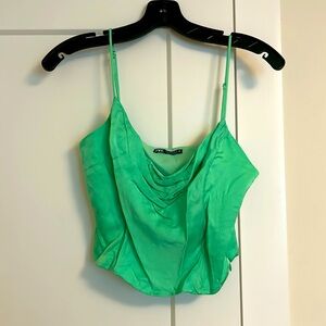 Zara satin crop top